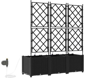 Jardineiras de Jardim 1 pc Preto 120 x 40 x 142 cm Plástico
