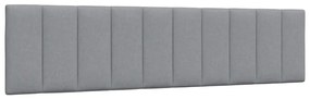 vidaXL Almofadão de cabeceira 200 cm tecido cinzento-claro