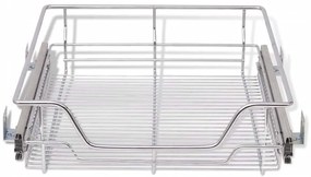 Cestos de arame extraíveis 2 pcs 500 mm prateado