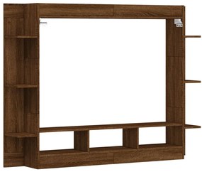 Móvel de TV 152x22x113cm derivados de madeira carvalho castanho