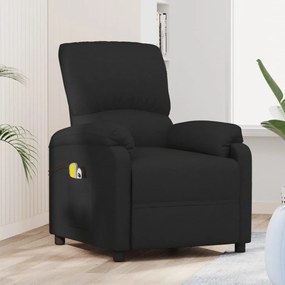 vidaXL Poltrona de massagens elétrica tecido preto