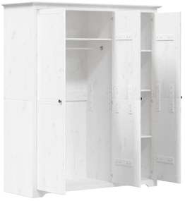 Roupeiro BODO 146x53,5x173 cm madeira de pinho maciça branco
