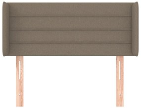 Cabeceira cama abas tecido 103x16x78/88 cm cinzento-acastanhado