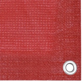 Tela de varanda 75x500 cm PEAD vermelho