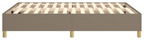 Cama sem colchão 140x190 cm tecido castanho-acinzentado