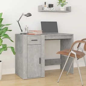 vidaXL Secretária 100x49x75 cm derivados de madeira cinzento cimento