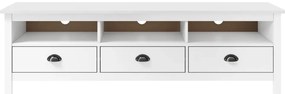 Móvel de TV Hill 158x40x47 cm pinho maciço branco
