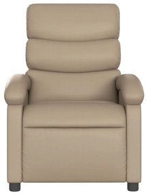Poltrona de massagens reclinável couro artificial cappuccino
