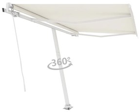 Toldo retrátil manual independente 350x250 cm cor creme