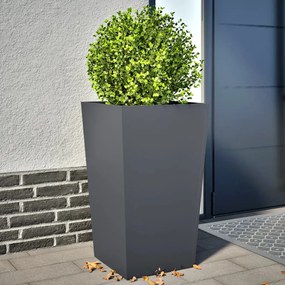 vidaXL Vaso/floreira de jardim 2 pcs 45x45x75 cm aço antracite