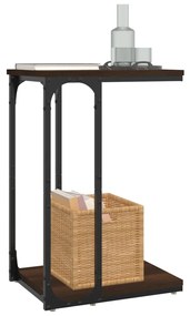 Mesa de apoio 40x30x60cm derivados de madeira carvalho castanho