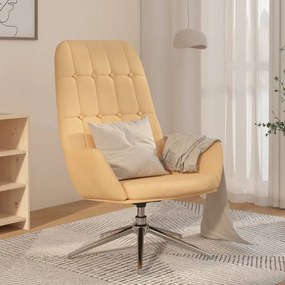vidaXL Cadeira de descanso camurça artificial cor creme