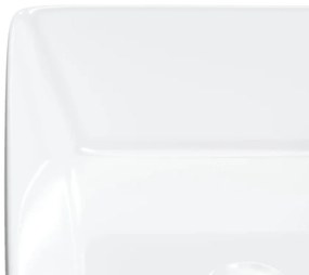 Lavatório retangular 48x37x13 cm cerâmica branco