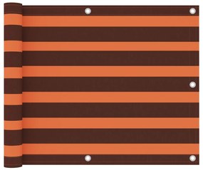 Tela de varanda 75x500 cm tecido Oxford laranja e castanho