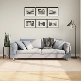 vidaXL Tapete pelo curto macio e lavável HUARTE 160x230 cm bege