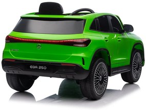 Carro elétrico para Crianças 12V 4x4 Mercedes Benz EQA 250 Rodas Espuma EVA, Assento couro ecológico Verde