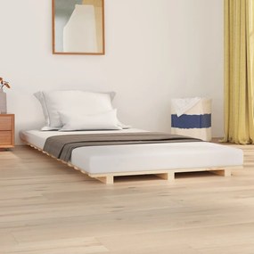 Estrutura de cama 90x190 cm madeira de pinho maciça