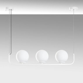 Chandelier Faruk – Branco – Diâmetro Cap: 15 cm (3 Peças), Comprimento