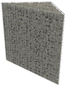 Canteiro elevado/cesto gabião 75x75x50 cm aço galvanizado