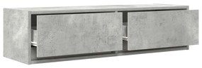 Armário para TV Cinza Concreto 100x31x25,5 cm Madeira Engenharia
