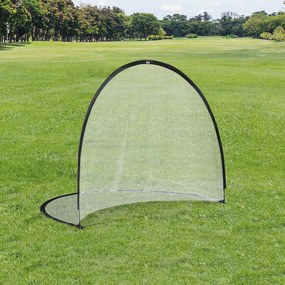 Baliza de futebol com sistema Pop Up, incluindo saco de transporte e estacas de fixação, 247 x 203 x 201,5 cm, preto e branco