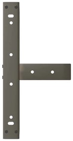 Pés para mesa de centro em forma de T, 2 peças, preto, 50x25x(30-31) c