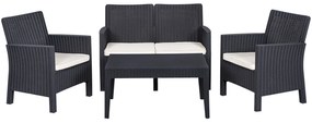 Conjunto Lounge SUN de Jardim – 2 Poltronas + Sofá 2 Lugares + Mesa de
