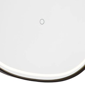 Espelho de banheiro preto LED dimmer oval - MIRAL Moderno