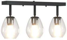 Luzes de Teto com Abajur de Vidro Ajustável em Anthracite, E27