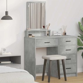 vidaXL Mesa de Maquiagem com gaveta Cinzento cimento 50 x 41 x 140 cm