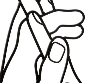 DECORAÇÃO DE PAREDE SIMPLY HANDS 40X1X55 CM PRETO