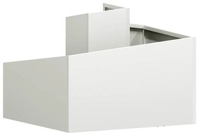 Vaso de Plástico Branco Plástico Médio Inserções Decorativas