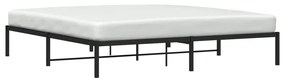 Estrutura de cama 193x203 cm metal preto