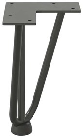 Pernas de grampo para mesa de centro 4 peças antracite 20 cm aço maciç