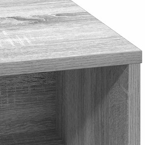 Sideboard com LED Cinza Sonoma 71x34,5x75 cm Madeira Engenharia