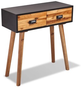 vidaXL Mesa consola madeira de acácia maciça 70x30x75 cm