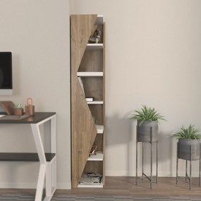 Estante Arrow – Nogueira e Branco – 31,8 cm Largura x 165 cm Altura x