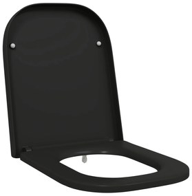 vidaXL Assento de Toilette de Liberação Rápida Preto