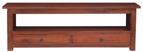 Móvel de TV 115x30x40 cm madeira de mogno maciça castanho