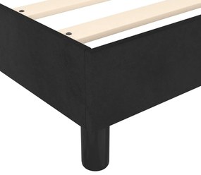 Cama boxspring com colchão 120x200 cm veludo preto