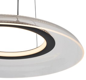 LED Candeeiro suspenso de design preto e transparente com 3 níveis de regulação - Scacrylic Design