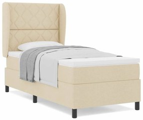 Cama Box Creme com Colchão 90x200 cm Tecido