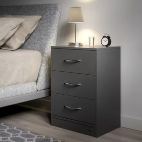Mesa de cabeceira Eloise  54x39x28cm com Luz LED antracite