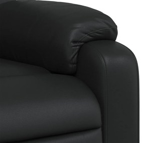 Poltrona reclinável couro artificial preto
