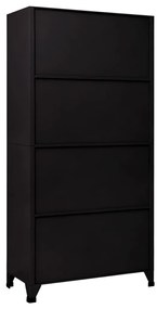 Cacifo aço 90x45x180 cm preto
