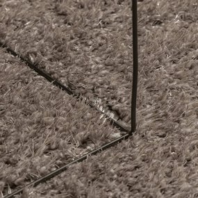 Tapete de pelo alto com aspeto brilhante ISTAN Ø 80cm cinzento