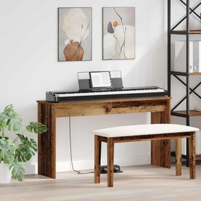 vidaXL Suporte de Teclado Madeira antiga 120 x 32 x 64 cm