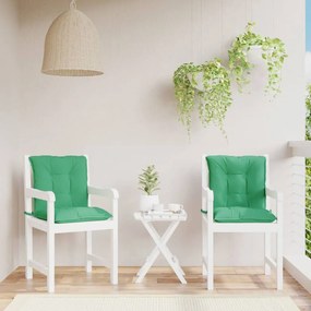 vidaXL Almofadões lombares p/ cadeiras de jardim 2pcs tecido verde