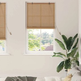 vidaXL Persianas e Cortinas para Janelas Outros Marrom Claro Bambu