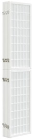 Biombo dobrável com 6 painéis estilo japonês 240x170 cm branco